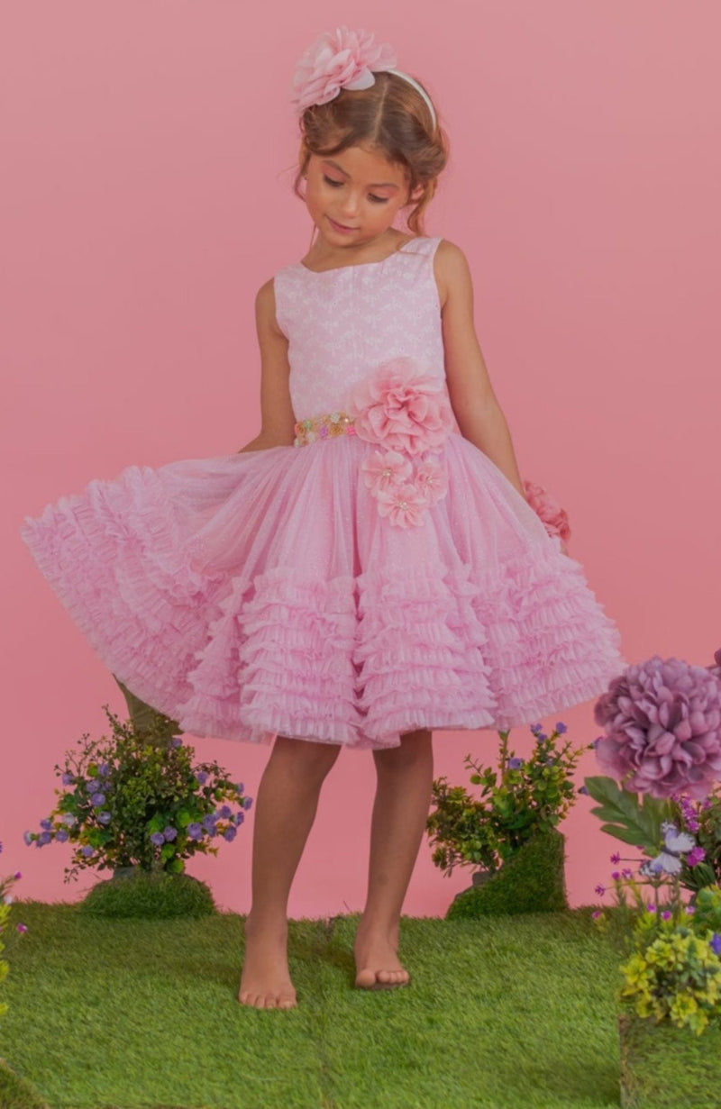 Vestido Para Bebita Delicada - Rosa