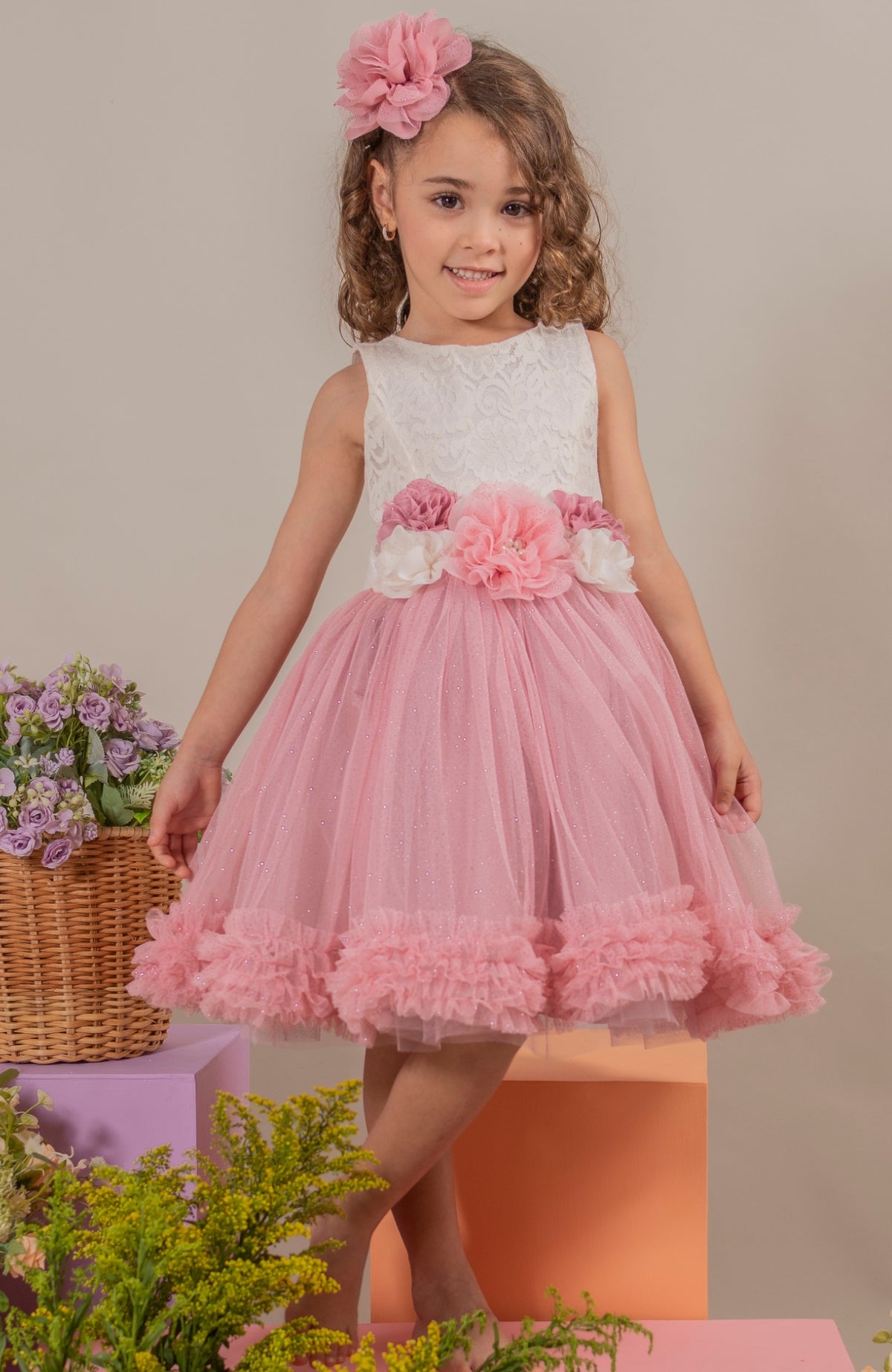 Vestido para Niña Soy Esencia - Beige Rosa