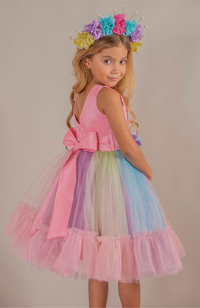 Vestido para Niña Soy Fuerte - Multicolor