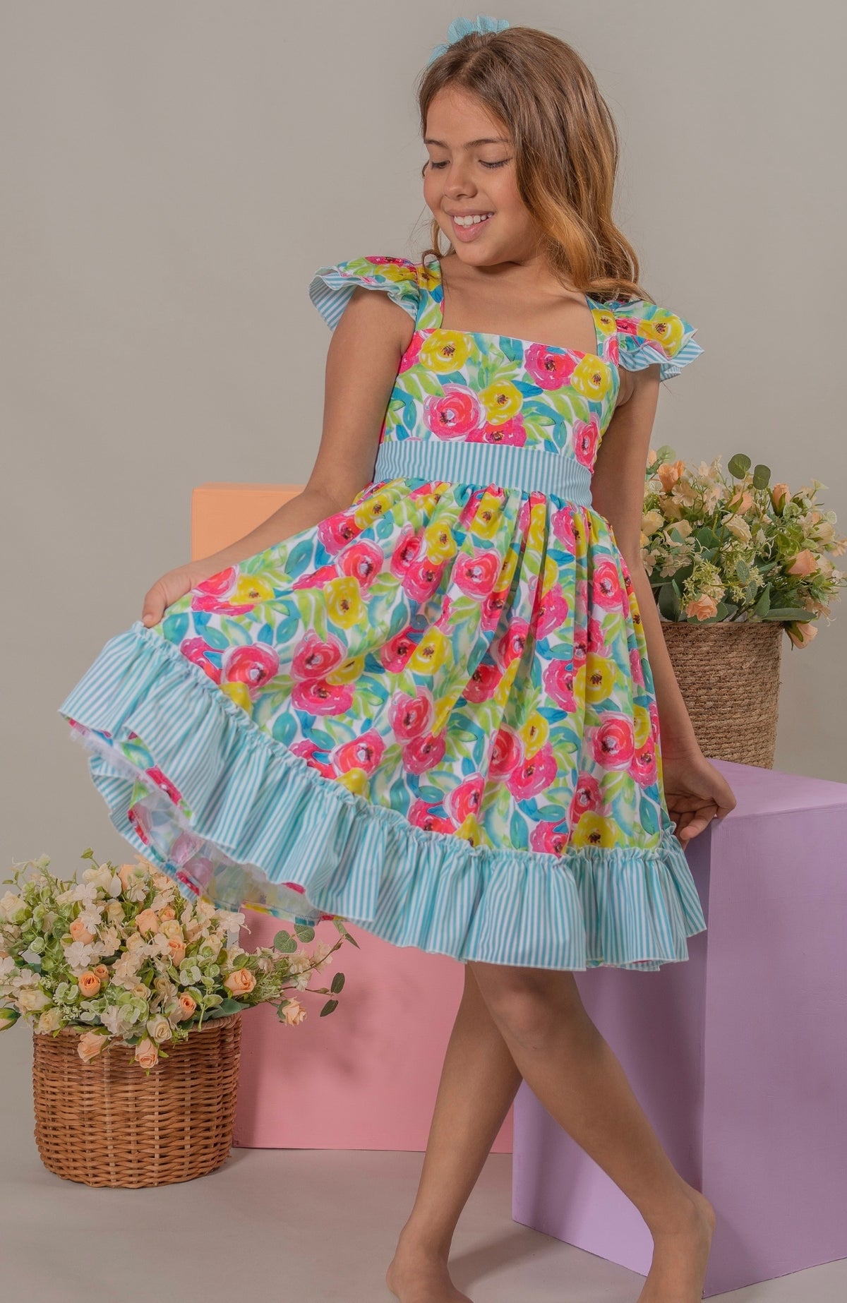 Vestido para Niña Soy Romántica - Multicolor