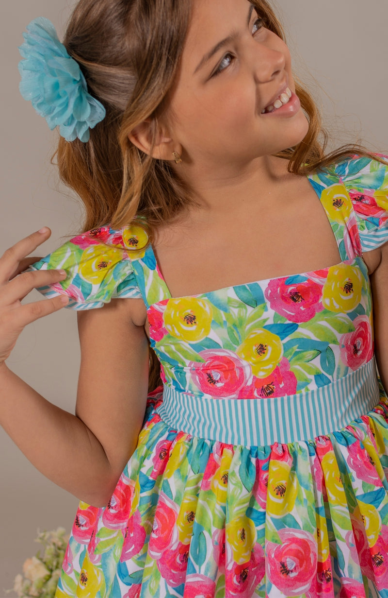 Vestido para Niña Soy Romántica - Multicolor