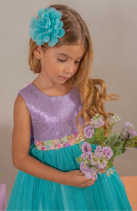 Vestido para Niña Soy Soñadora - Lila y Turquesa